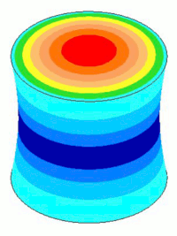 Actual ultrasonic horn - striated colors