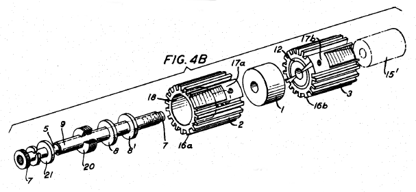 Ultrasonic transducer with Belleville springs and radial cooling fins (Scarpa patent 3,140,859)