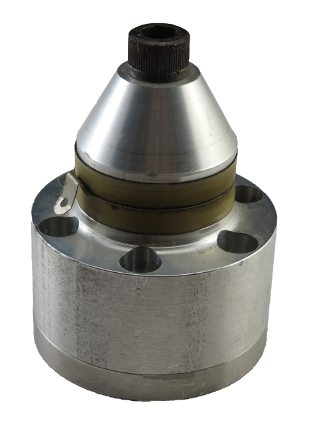 Ultrasonic cleaning transducer with conical back driver