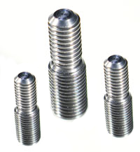 Step studs with differential threads